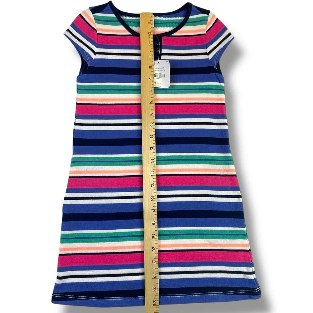 Gymboree Girls Shore To Love Dress Size 6 Blue White Pink Colorblock Pockets New